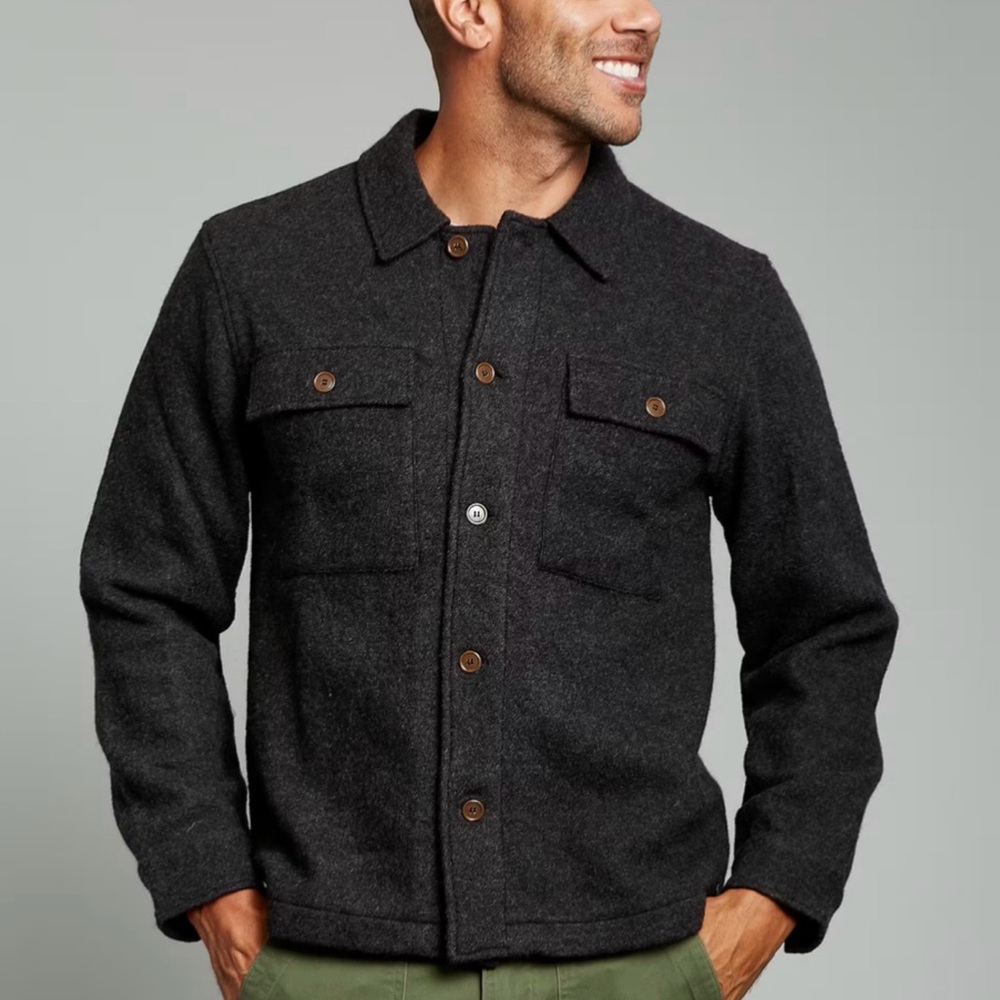 Todd Snyder Italian Boucle Knit Shirt Jacket Size Medium‎